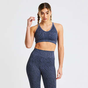 Nuevo Conjunto de Ropa de Yoga para Mujer, al por Mayor, con Logotipo Personalizado, Ecológico, Sólido, Transpirable, Cintura Elástica, Conjunto Deportivo - Product Image 2