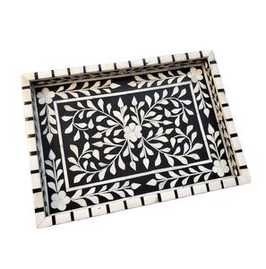 Bandeja de servicio de mesa con incrustaciones de hueso de diseñador sobresaliente, el mejor fabricante de artesanías AZ, bandeja con incrustaciones de hueso, diseño delicado - Product Image 6