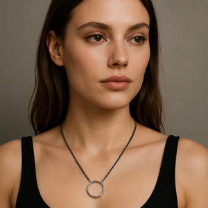 Plata 925 Círculo Collar Diseño Colgante Venta al por mayor Fábrica de joyas en Tailandia - Product Image 1