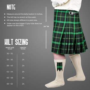 Kilts pour hommes en motif tartan irlandais, mélange acrylique et laine 16oz, boucles en cuir véritable inoxydables, anti-plis 2026 - Product Image 5