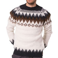 Pull en laine vintage respirant de haute qualité pour homme, 100% pure laine, col rond standard, chaud, tricot d'hiver