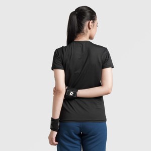 Minimalistic Women's T-<b>Shirt</b> (Black) Breathable Knitted <b>Y2K</b> Style Logo Diamond Decorations Cute Heart Character One Fits All - Product Image 2