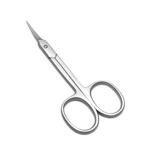 Tijeras para uñas de acero inoxidable de alta calidad con logotipo personalizado, tijeras de belleza para cutículas de estilo Ruso, hoja curva afilada para manicura - Product Image 1