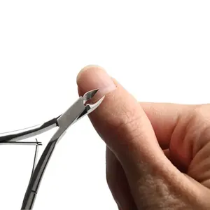 Pinzas calientes para cutículas de mandíbula completa Manual de alta calidad profesional, pinzas para esquinas de uñas de acero inoxidable, tecnología de forja en caliente ANAAIF - Product Image 5