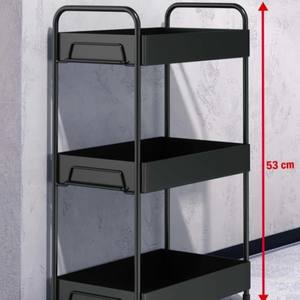 Estante de Almacenamiento de Cocina de Metal, Doble, de Hierro, Ecológico, con Acabado de Recubrimiento en Polvo Negro, Diseño Moderno, Premium, de 2 Niveles, para Platos - Product Image 3