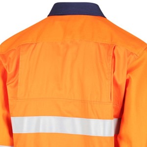 Ropa de calle de alta visibilidad para hombres, seguridad reflectante para camiseta, ropa de trabajo de punto de algodón 100% - Product Image 4