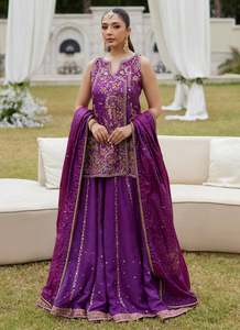 Lehenga Choli moderne pour mariage pakistanais, à porter lors de fêtes, dessiné à la main, avec tissu modal, salwar en filet, choli élégant - Numéro de modèle disponible - Product Image 6