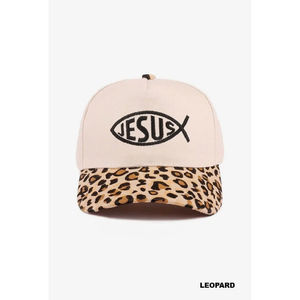 Jesus Fish Faith <b>Leopard</b> Edition <b>Hat</b> Clothing Masks Collection - Product Image 1