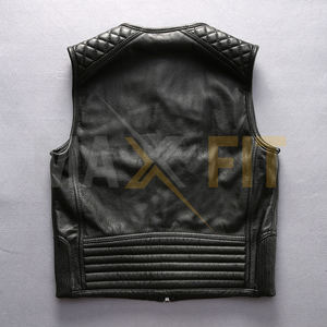 MAXFIT ENTERPRISES Veste de moto d'hiver de haute qualité style classique pour hommes Gilet en cuir véritable à la mode Produit de haut niveau - Product Image 2