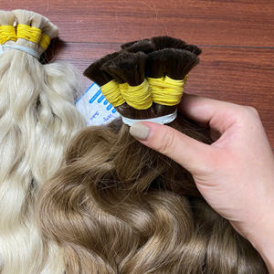 Meilleure vente 100% extensions de cheveux humains vietnamiens bruts de haute qualité en vrac non transformés vague naturelle Double Top 1 Style - Product Image 5