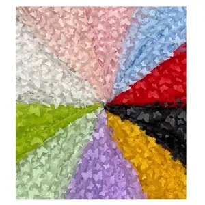 Prezzo all'ingrosso tulle laser netto leggero tessuti eleganti per abiti ricamati carina ragazza tessuto - Product Image 1