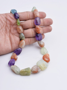 Pierres précieuses mélangées, polies, 20 pouces, pierres naturelles pour la création de bijoux fins - Product Image 3