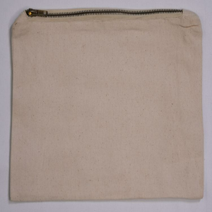 Sac pochette à fermeture éclair en toile 100% coton recyclé écologique avec logo personnalisé imprimé doux élégant facile à transporter avec fermeture éclair cadeaux à la mode - Product Image 6