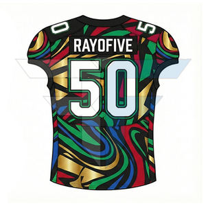 Uniforme de football américain unisexe pour adultes de haute qualité, sur mesure, manches courtes, respirant, en stock - Product Image 4