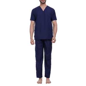 Cuidado DE LA SALUD Material de marca pura Uniforme de hospital Color sólido Conjunto de traje de fregado masculino y femenino de alta calidad - Product Image 1