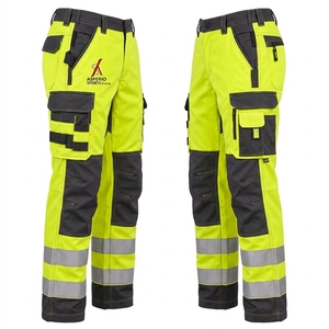 Pantalones de Seguridad Personalizados para Hombre, Pantalones de Trabajo Reflectantes, Tela de Poliéster Resistente, Alta Visibilidad, Ajuste Cómodo, Ropa de Trabajo - Product Image 5