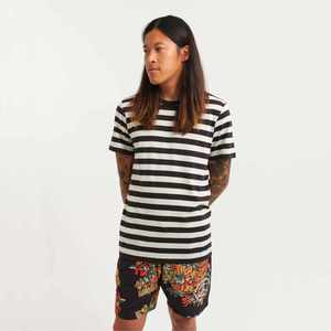 Ensemble T-shirt et short en coton tricoté 100 % personnalisé avec logo pour homme, manches courtes, short décontracté assorti, écologique, respirant, OEM - Product Image 1