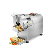 Commerciële Groente Fruit Snijmachine 550W Motor Gear Multifunctionele Verwerkingsinstallaties Verwisselbare Messen 220/380V