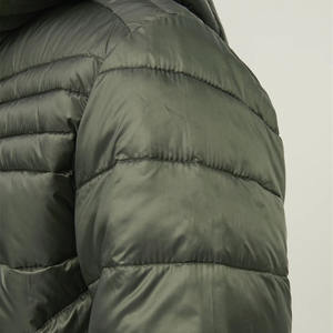 Veste matelassée à capuche pour homme, coupe ajustée, finition mate, coupe-vent, respirante, écologique, manteau d'hiver avec logo sur le devant - Product Image 4