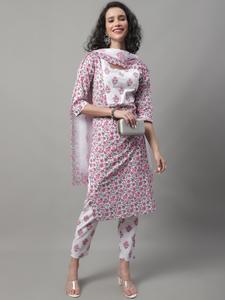 Latest Wholesale Rayon Cotton <b>Kurtis</b> Set Digital Print Work <b>Kurtis</b> with Dupatta for Online Sale - Product Image 2
