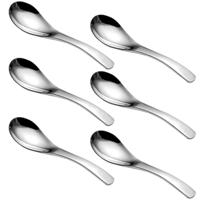 Cuillère à soupe en acier inoxydable miroir Couverts Cuillère à soupe personnalisée Design Morden 12 pièces meilleure vente - Product Image 3