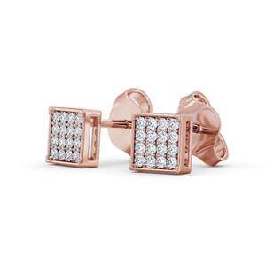 2023 Best Selling Custom Fine Jewelry 0.20 CTW <b>Square</b> Lab Grown <b>Diamonds</b> Stud <b>Earrings</b> for Women Cluster Ladies Accents <b>Earrings</b> - Product Image 6
