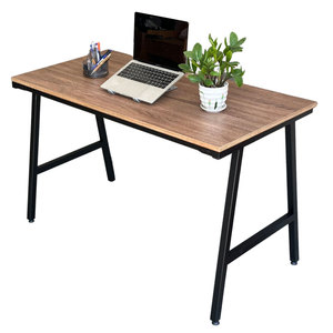 Escritorio Minimalista de Madera Contrachapada SPD68203 de 120x60cm con Patas de Hierro en Forma de A para Dormitorio, Hotel u Oficina - Product Image 1
