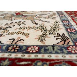 Tapis en soie noué à la main Gulmarg Ivory, motif floral, forme rectangulaire, pour la maison - Pae-4998, tapis pour chambre et salon - Product Image 3