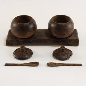 ชุดโหลไม้มะพร้าวสำหรับห้องครัวภาชนะใส่เครื่องเทศทำด้วยมือ - Product Image 5