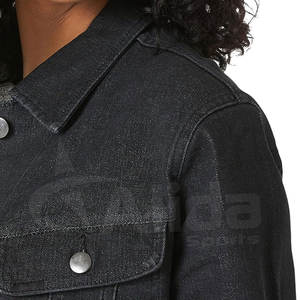 Col rabattu femmes veste en jean grande taille femmes veste en jean utilisation extérieure femmes veste en jean - Product Image 4