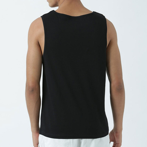 Calidad superior 2024 deportes gimnasio camisetas sin mangas culturismo camiseta algodón fibra de bambú gimnasio chalecos entrenamiento hombre Camiseta sin mangas tarifa al por mayor - Product Image 3