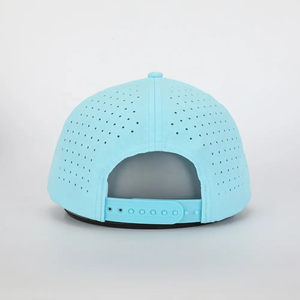 Sombrero de cuerda cortada con láser de 5 paneles de bajo impuesto de fábrica de Vietnam, parche con logotipo bordado personalizado, gorra de Golf transpirable ligera, sombrero de rendimiento - Product Image 5