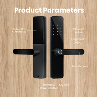 Serrure de porte intelligente BBDHOME à empreinte digitale, entrée sans clé, antivol, application Tuya, mot de passe, clé RFID, pour porte d'entrée standard