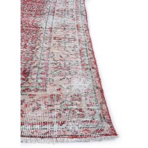 Alfombra de Lana Anudada a Mano Vintage de Gran Tamaño Pae-2031 con Patrón Floral Rojo y Naranja para Sala de Estar o Pasillo para Adolescentes - Product Image 4