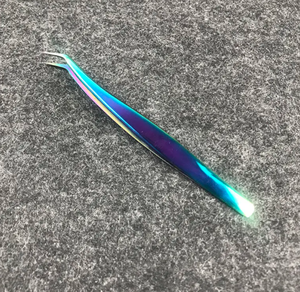 ANAAIF Juego de pinzas para cejas de Color arcoíris de acero inoxidable, 4 Uds., aplicador de pestañas de Punta puntiaguda, regalo para pestañas y depilación - Product Image 4