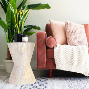 Best Selling Modern High Quality Handmade <b>Rattan</b>/Wicker <b>Coffee</b> <b>Table</b> OEM Wholesale Mother Pearl Inlay Living Room Furniture - Product Image 5