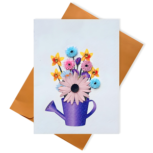 การ์ดอวยพรกระดาษงานฝีมือแบบเวียดนามการ์ดประดับดอกไม้เป็นของขวัญ-GF019 - Product Image 1