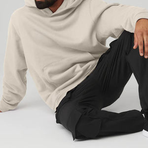 Sudaderas Unisex de alta calidad 100% de algodón, sudaderas con capucha bordadas personalizadas, ropa de calle con cuello de lana, Invierno en Blanco para hombres - Product Image 3