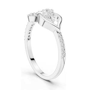 Bague élégante pour femme avec diamant de laboratoire Infinity, 0,251 CT, clarté VVS-VS EF, or 18 carats, 14 carats, 10 carats et argent 925, rose, jaune - Product Image 4