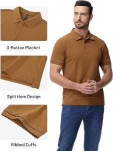 Elegante Camiseta de Hombre de Punto, Manga Corta, Transpirable, Informal, de Algodón y Elastano, para Uso Diario - Product Image 4