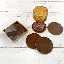 Leather <b>Coasters</b> Stone <b>Coasters</b> Drink Real Leather Cup Table <b>Holder</b> Mats Leather <b>coaster</b> <b>Set</b> Round Shape - Product Image 3