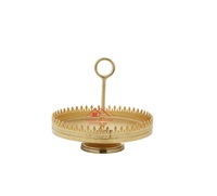 Bordure décorative en métal pour fête d'anniversaire de mariage Supports à gâteau au prix de gros Aluminium fini antique
