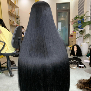 Peluca con malla frontal Remy recta de hueso vietnamita de 8-32 pulgadas, cabello humano Natural, estilo ondulado de una sola trama, precio barato - Product Image 1