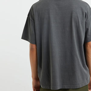 Camisetas con logotipo personalizado para hombre, camisetas de ajuste cuadrado de gran tamaño para mujer, algodón orgánico, algodón liso, manga corta, moda Vintage, lujo, alta calidad - Product Image 2