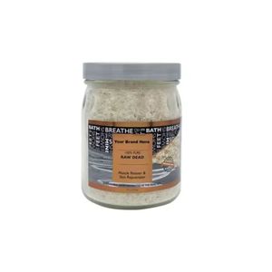 Private Label 5lb Raw <b>Dead</b> <b>Sea</b> Salt New White Label Not Cleaned with All <b>Minerals</b> Including Fine Mud for Bath Use - Product Image 1