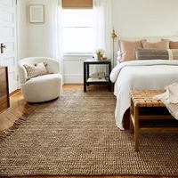 Tapis naturel durable en jute écologique de qualité supérieure pour les salons et les chambres à coucher, décor à la maison