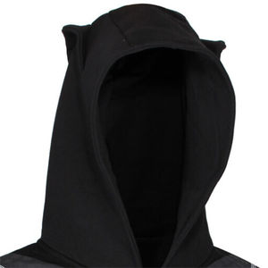 Sudadera con capucha unisex extragrande con cremallera completa, 100% algodón, forro polar de poliéster/algodón, ligera, cintura elástica, elástica en cuatro direcciones - Product Image 3