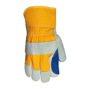 Gants de jardin à paume complète Gants de main en cuir Vente en gros Gants de travail industriel en cuir de vache fendu - Product Image 6