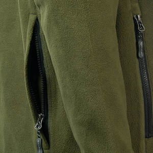 Veste polaire personnalisée pour homme, couleurs personnalisées, 240g, hybride, décontractée, couche intermédiaire, poche contrastée sur la poitrine, OEM, vente en gros, broderie - Product Image 5