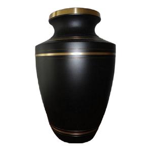 Urnes de crémation pour adultes en laiton de haute qualité avec doublure en étain noir et or urnes funéraires en métal fini pour cendres humaines - Product Image 2